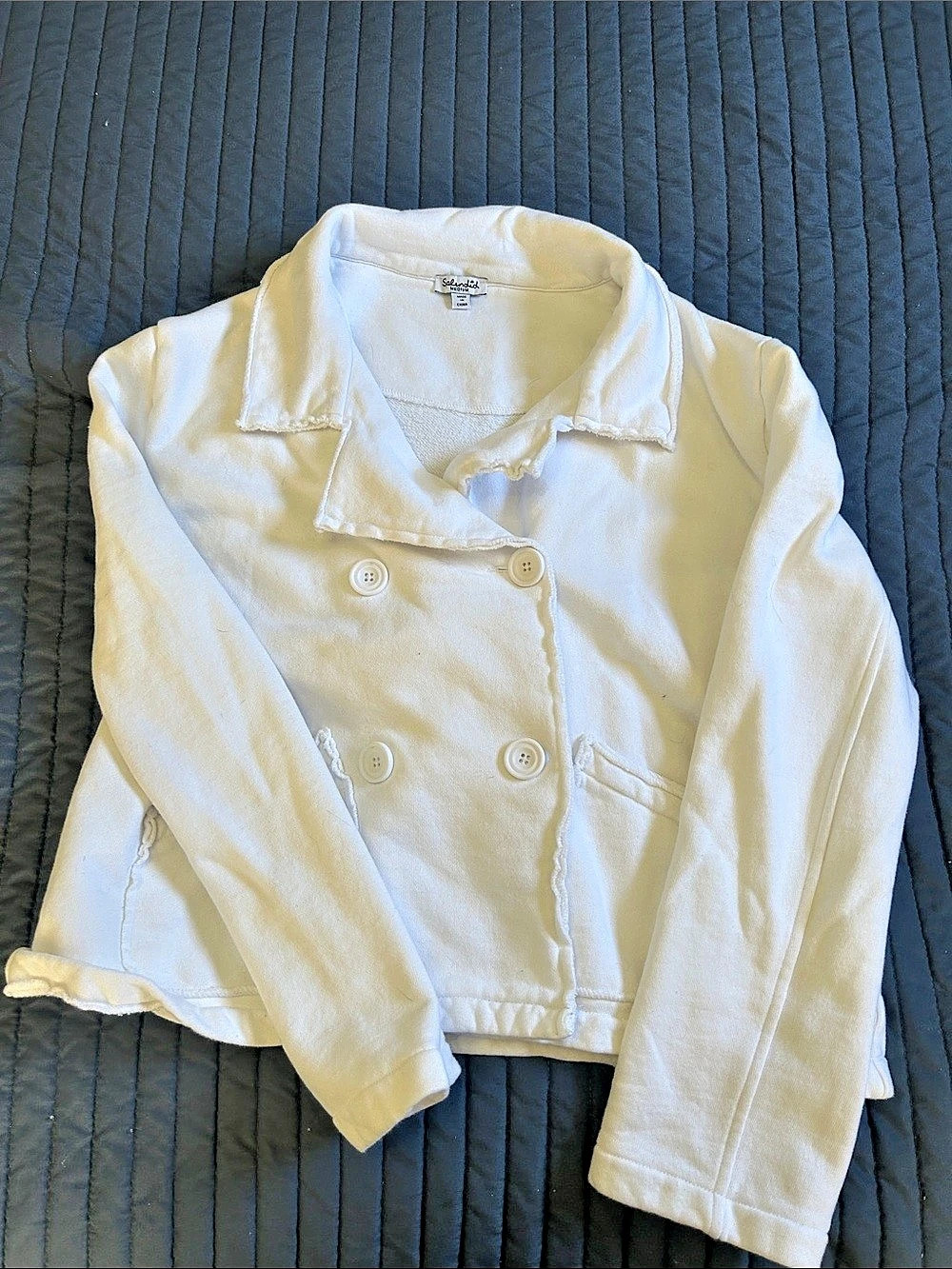 Splendid Diana French Terry Blazer White Size Medium